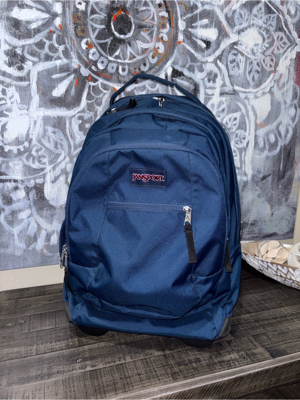JANSPORT Driver 8 Wheeled Luggage, Blue, One Size,